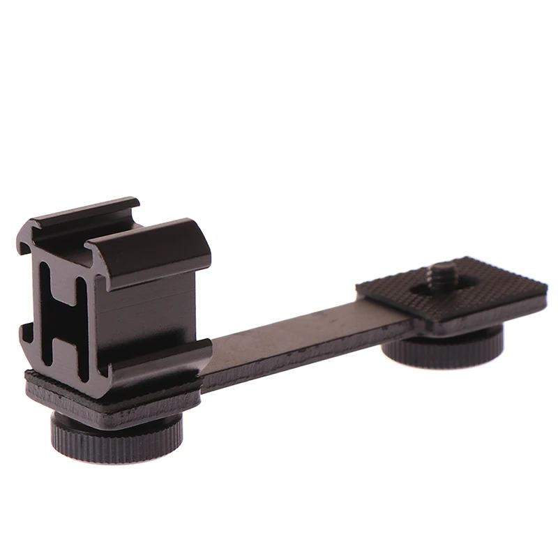

Triple Cold Shoe Mount Bracket Extension Bar with 1/4 Inch Thread for Gimbal Stabilizer Tripod Camera Flash Light