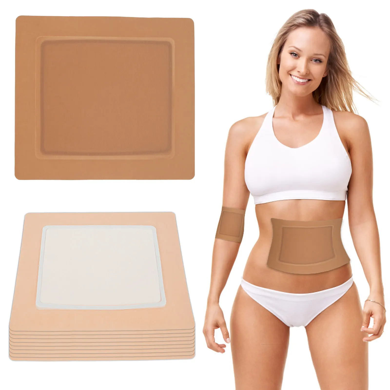 

10Pcs Waist Essential Oil Pack Set Self-Adhesive Essential Oil Wrap Leakproof Oil Pack Wrap Soft Breathable Cotton Oil Pack