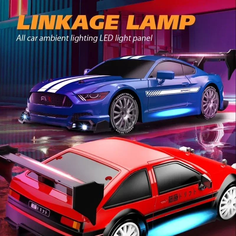 Drift RC Car 4WD 1:24 2.4G Высокоскоростной автомобиль с подсветкой Игрушечный