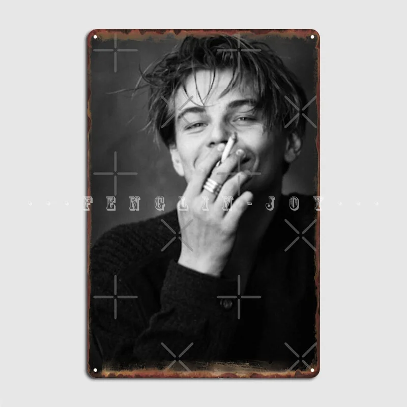

Leonardo Dicaprio Smokings Poster Metal Plaque Cinema Garage Club Bar Funny Plaques Tin Sign Posters