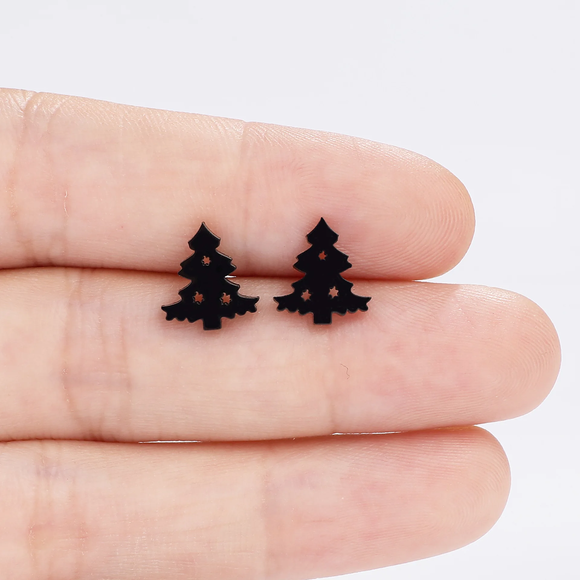 Новинка 2024 г. модные рождественские серьги из нержавеющей стали яркий продукт