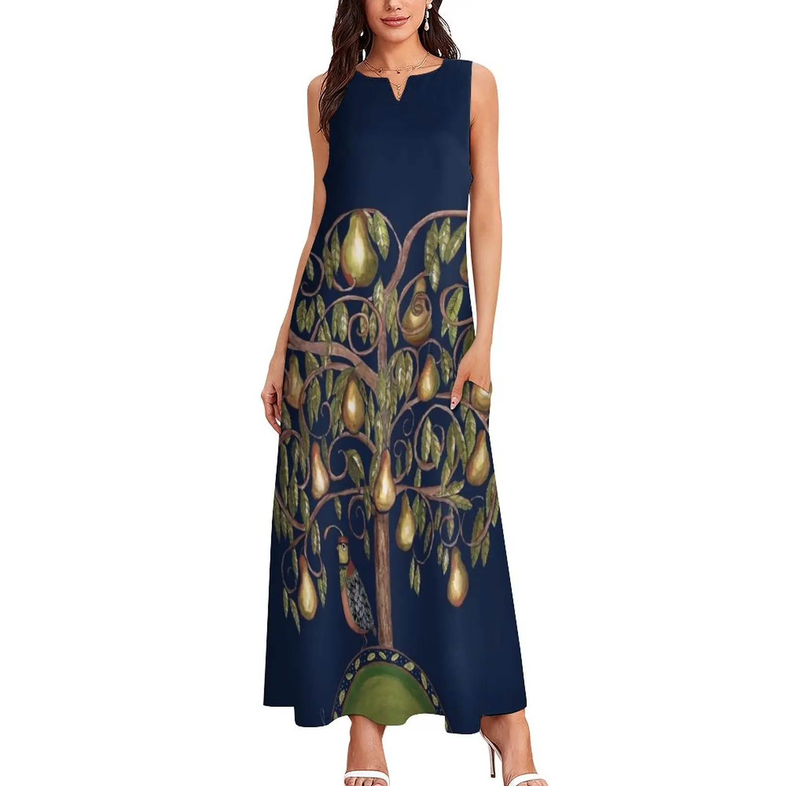 Изолирующий патрудж под грушевым деревом Длинное платье выпускного вечера