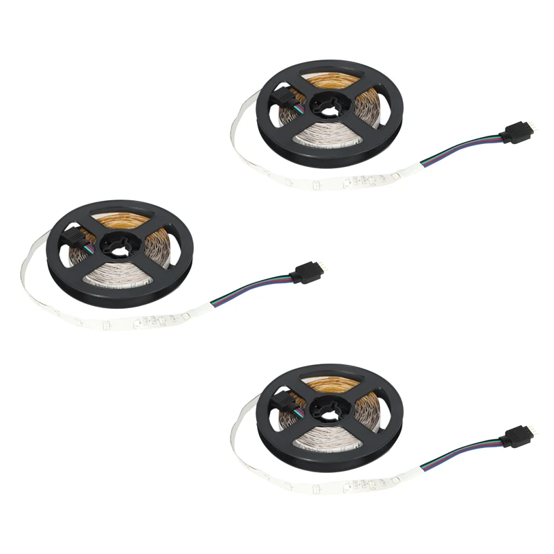 

3X RGB LED Strip Lights Color Changing Music Sync Color For Decoration Home Party 20M Strip Lights With Remote US Plug