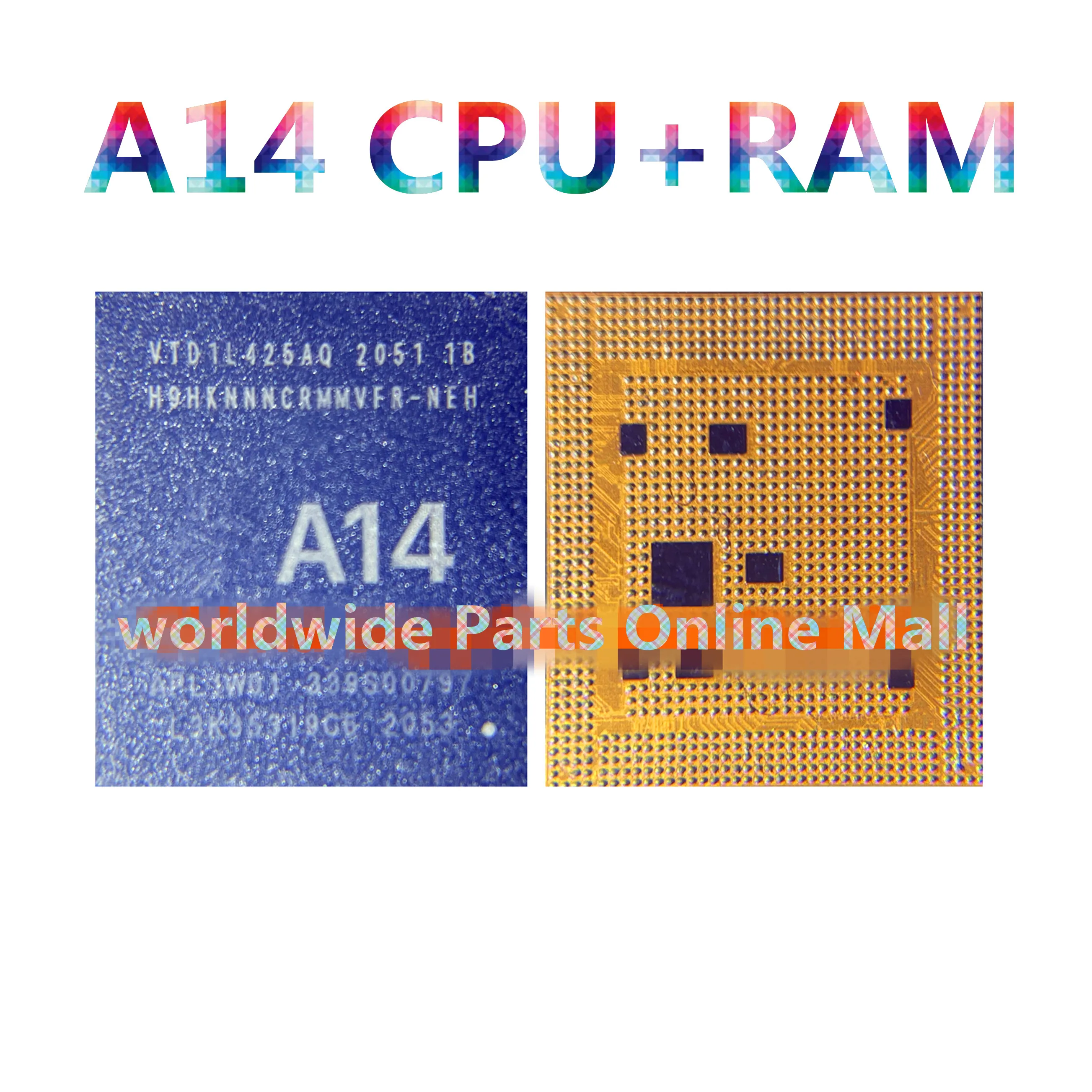 

A14 A15 A6 CPU + RAM для iPhone 12 12Pro 12Promax 12Mini 13 14 pro PM Plus 13mini Top Bottim Layer IC Chip полный комплект 2 в 1