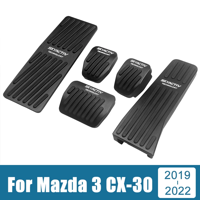

For Mazda 3 BP CX-30 CX30 CX 30 2019 2020 2021 2022 Car Footrest Pedal Accelerator Cluth Brake Pedals Cover Pads Accessories