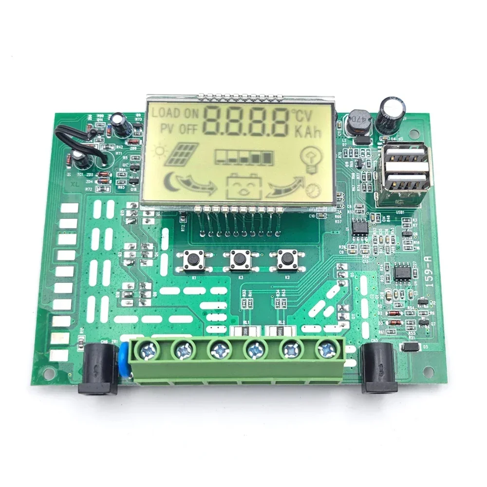 Фото MPPT 30A 40A 50A 60A 80A 100A Контроллер заряда солнечной батареи DC 12V 24V ЖК-дисплей AUTO Dual USB Контроллер заряда и разряда солнечной энергии №5