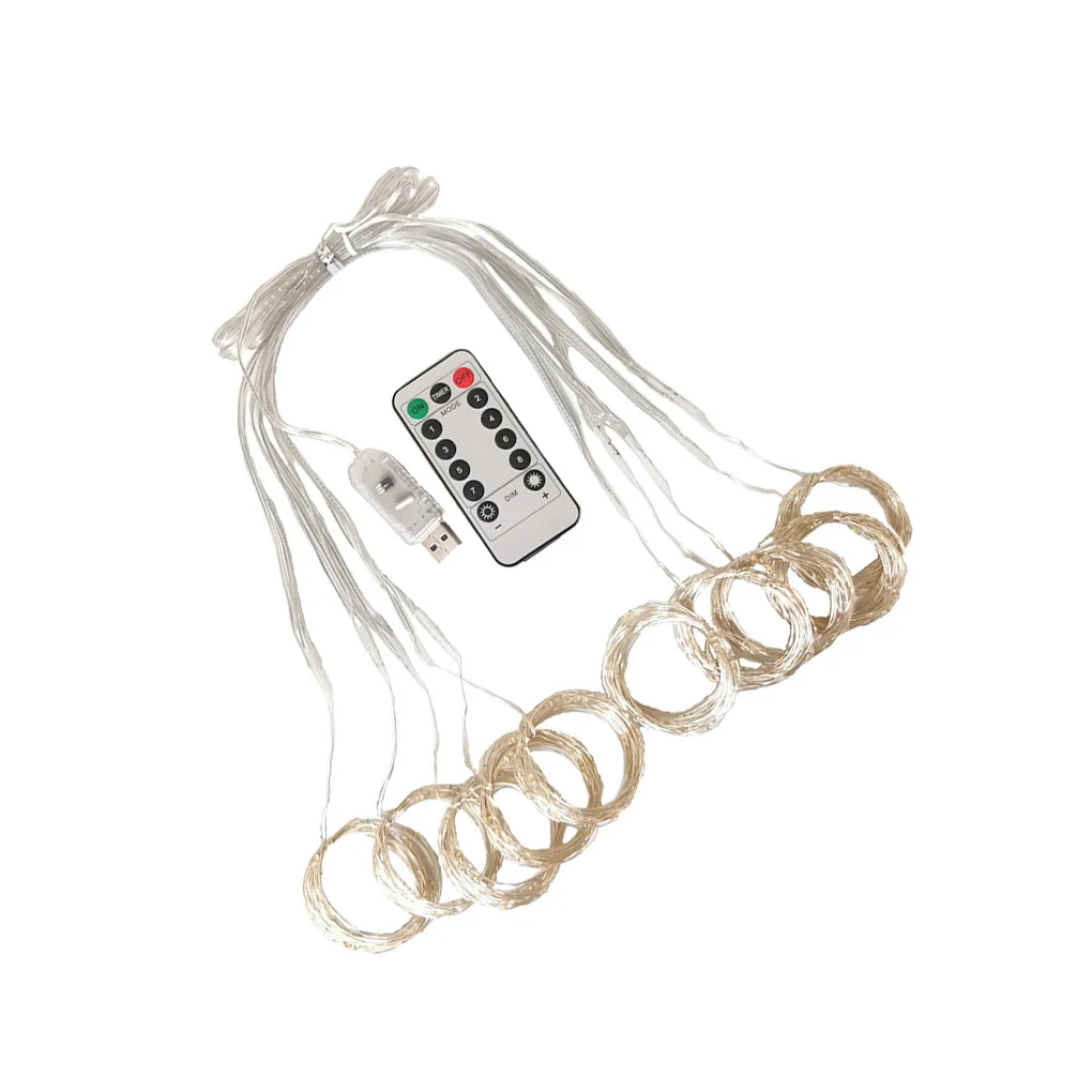 

Curtain Lights Wreath Waterproof String Wedding Party New Year Window