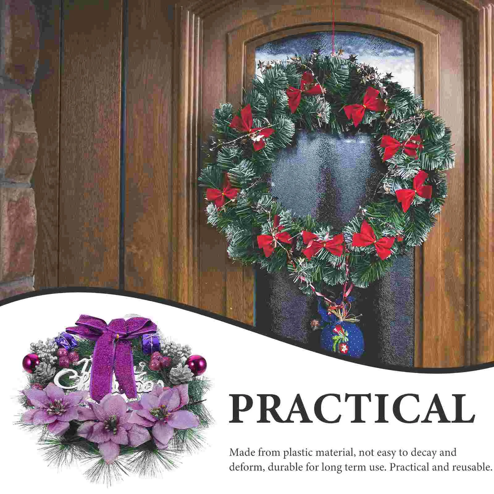 30 см Рождественский венок Открытый декор Сосновые искусственные венки Модные