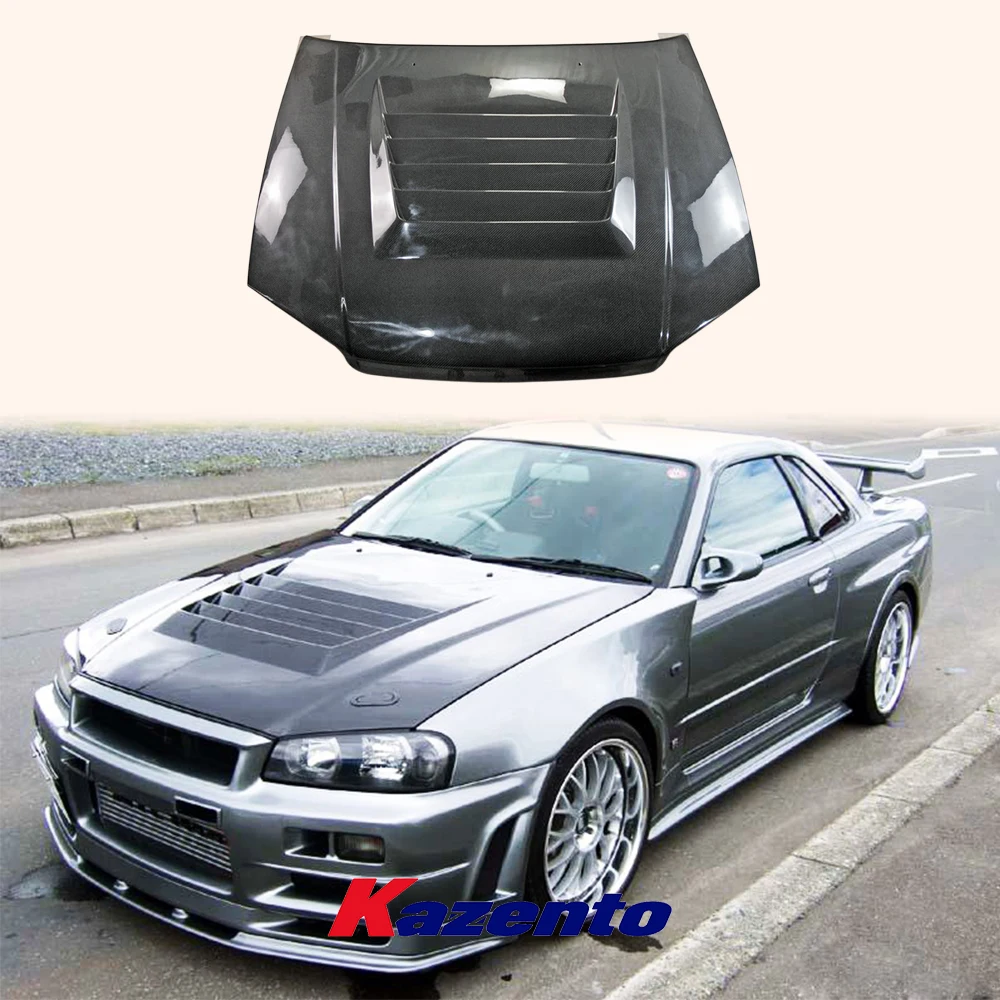 Комплект капота из углеродного волокна только для Nissan Skyline R34 GTT