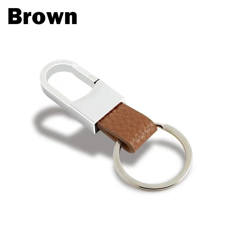 

Металлический мужской простой брелок из натуральной кожи, держатель для ключей, автомобильный брелок для ключей, подарок, автомобильные аксессуары для Benz Audi VW Toyota Bmw