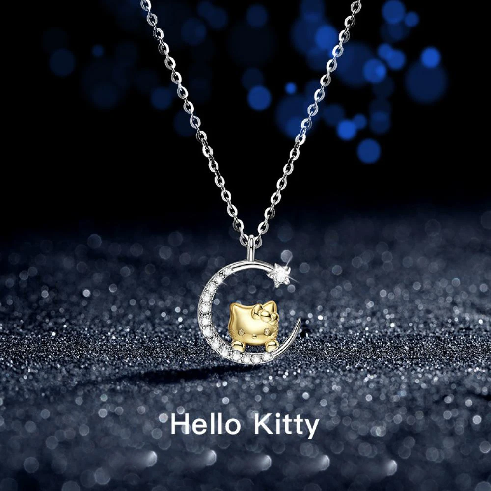 

Hello Kitty Necklaces Kawaii Pendant for Girls Sweet Cute Aromatherapy Necklaces Chain Choker Jewelry Sanrio Gifts Childrens