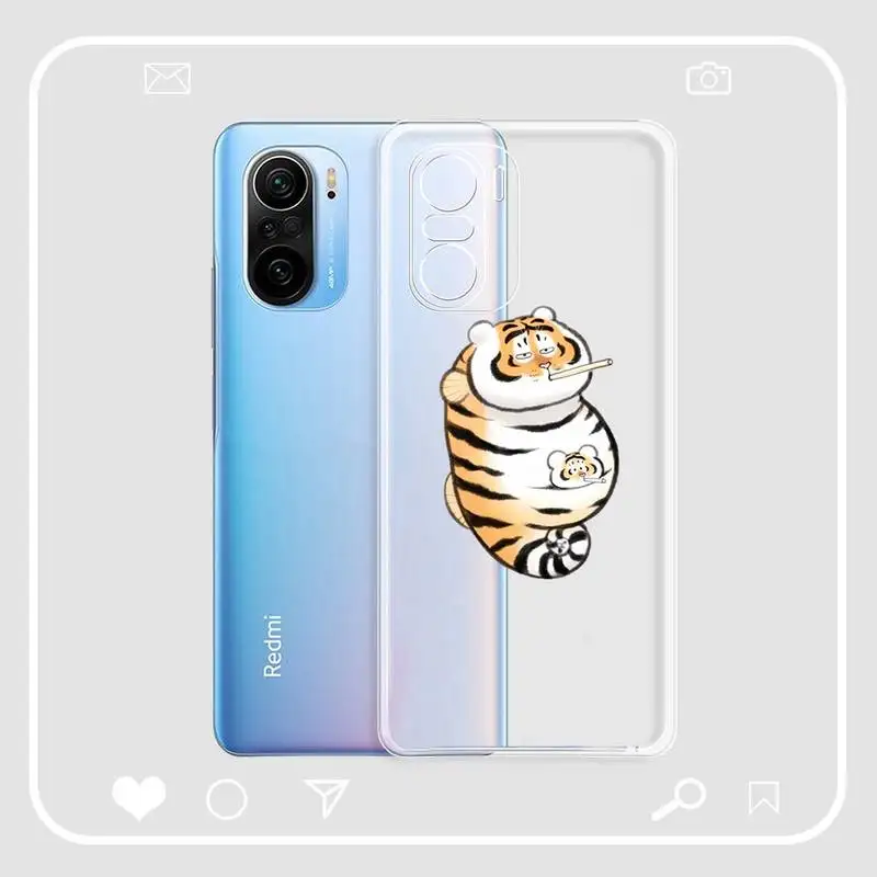 Симпатичный чехол с изображением тигра для телефона Samsung S20 S10 lite S21 plus Redmi Note8 9pro