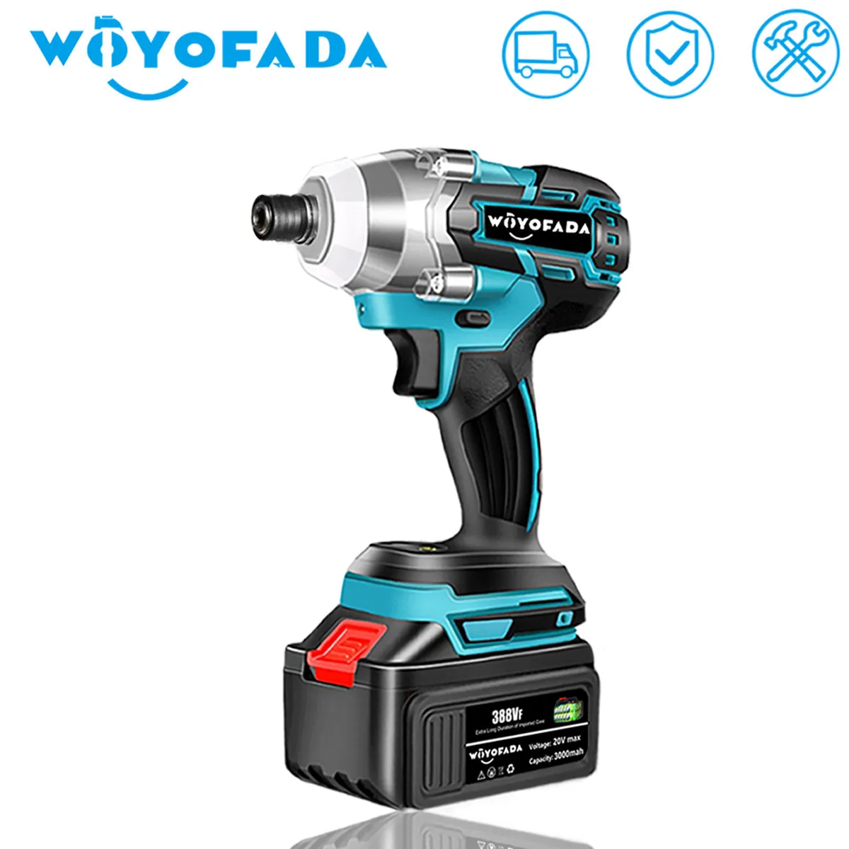 

18V 520N.m Electric Brushless Impact Wrench Rechargeable 1/2'' Socket Cordless Wrench Screwdriver For Makita Battery