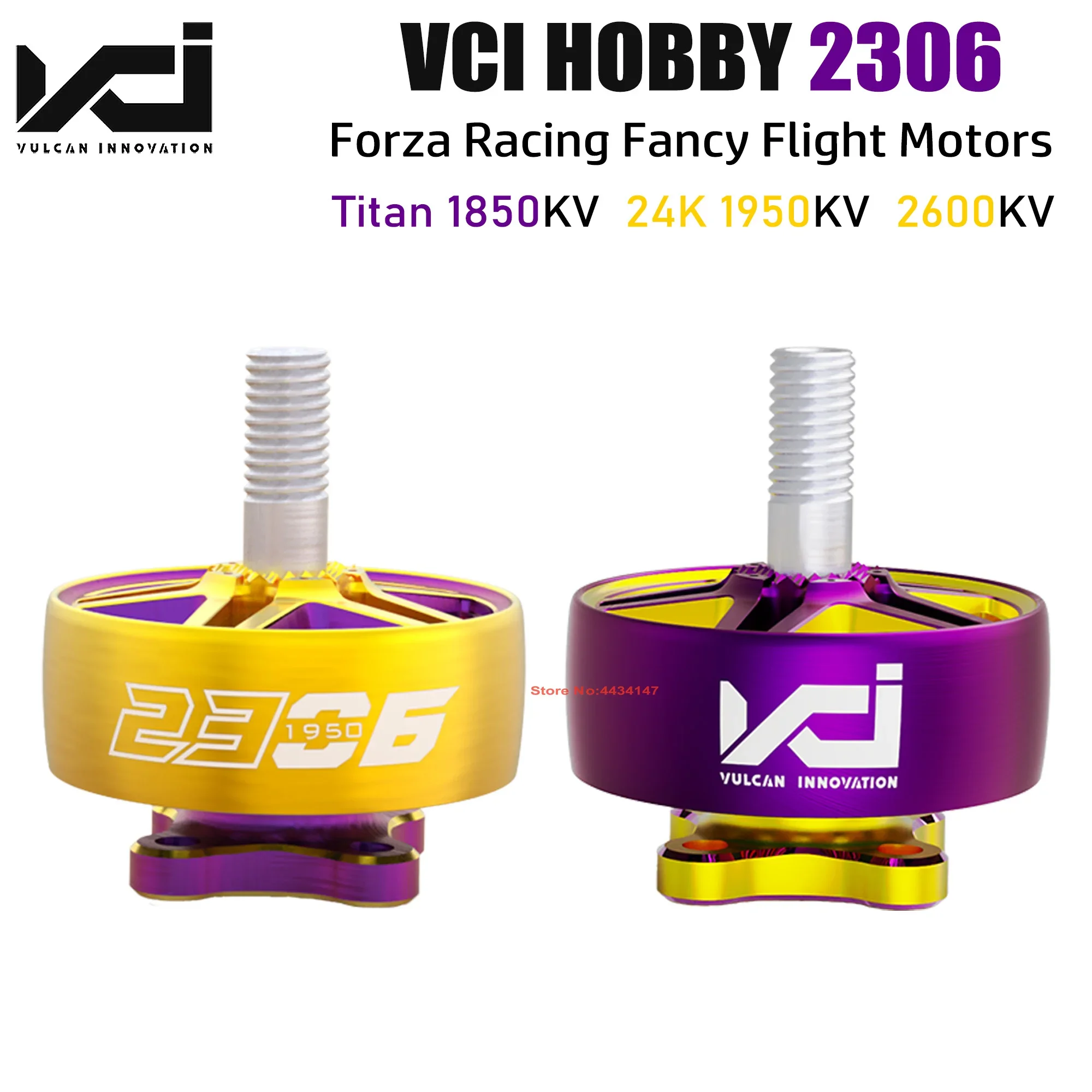 VCI HOBBY 2306 1850KV 1950KV 6S FPV Бесщеточный двигатель CW CCW GemFan 51466 Пропеллер для RC