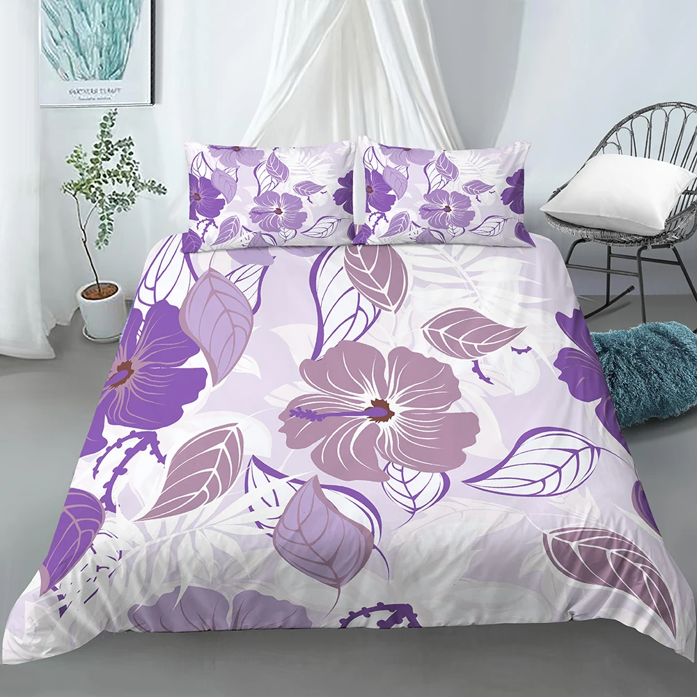 

Rose Print Duvet Polyester King Size Quilt Cover With Pillowcase Rose Flowers Bedding Set Mother's Day Gift