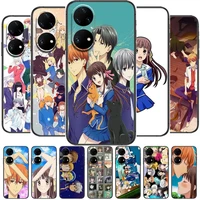fruits basket anime phone case for huawei p50 p40 p30 p20 10 9 8 lite e pro plus black etui coque painting hoesjes comic fas