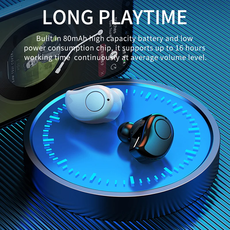 S530 Plus одиночный мини невидимый беспроводной Bluetooth 5 2 наушники с шумоподавлением в
