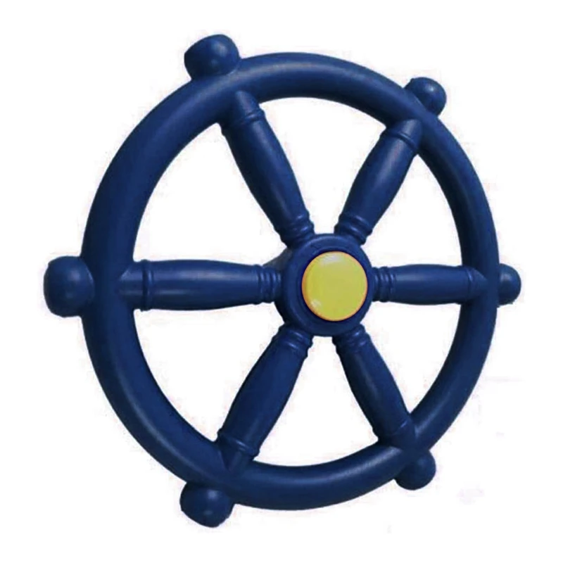 

Kids Playground Steering Wheel, Swingset Steering Wheel Attachment, Pirate Ship Wheel for Jungle Gym or Swing Set Blue