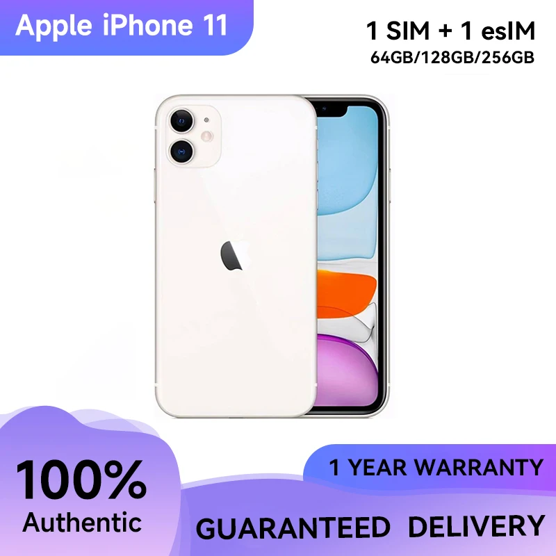 

Разблокированный Apple iPhone 11, 64 ГБ/99% ГБ, iOS A13, Face ID, камера 12 Мп + 12 Мп, ЖК-дисплей 128 дюйма, экран 6,1x1792, Беспроводная зарядка, новинка, 828