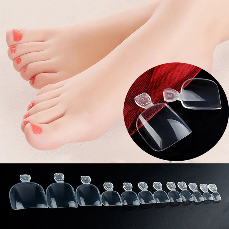 

500pcs Full Cover Summer False Toe Nails Press On Fake Toenails Artificial Nail Art Tips Salon Pedicure DIY Supply