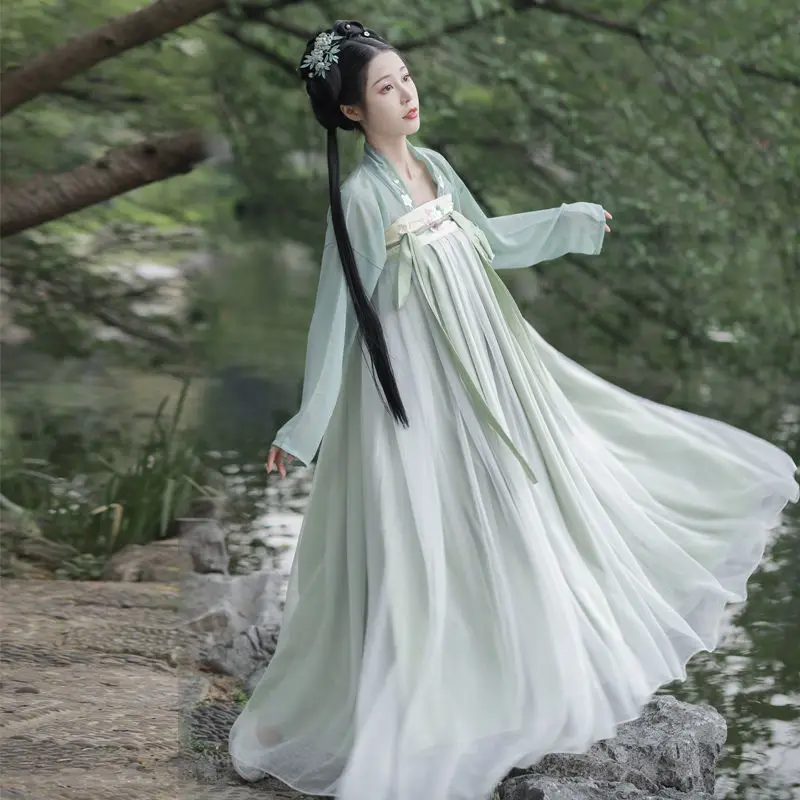 

2022 китайский костюм, женская одежда, традиционные танцевальные костюмы ханьфу, фольклорное сказочное платье, костюм для косплея древней пр...