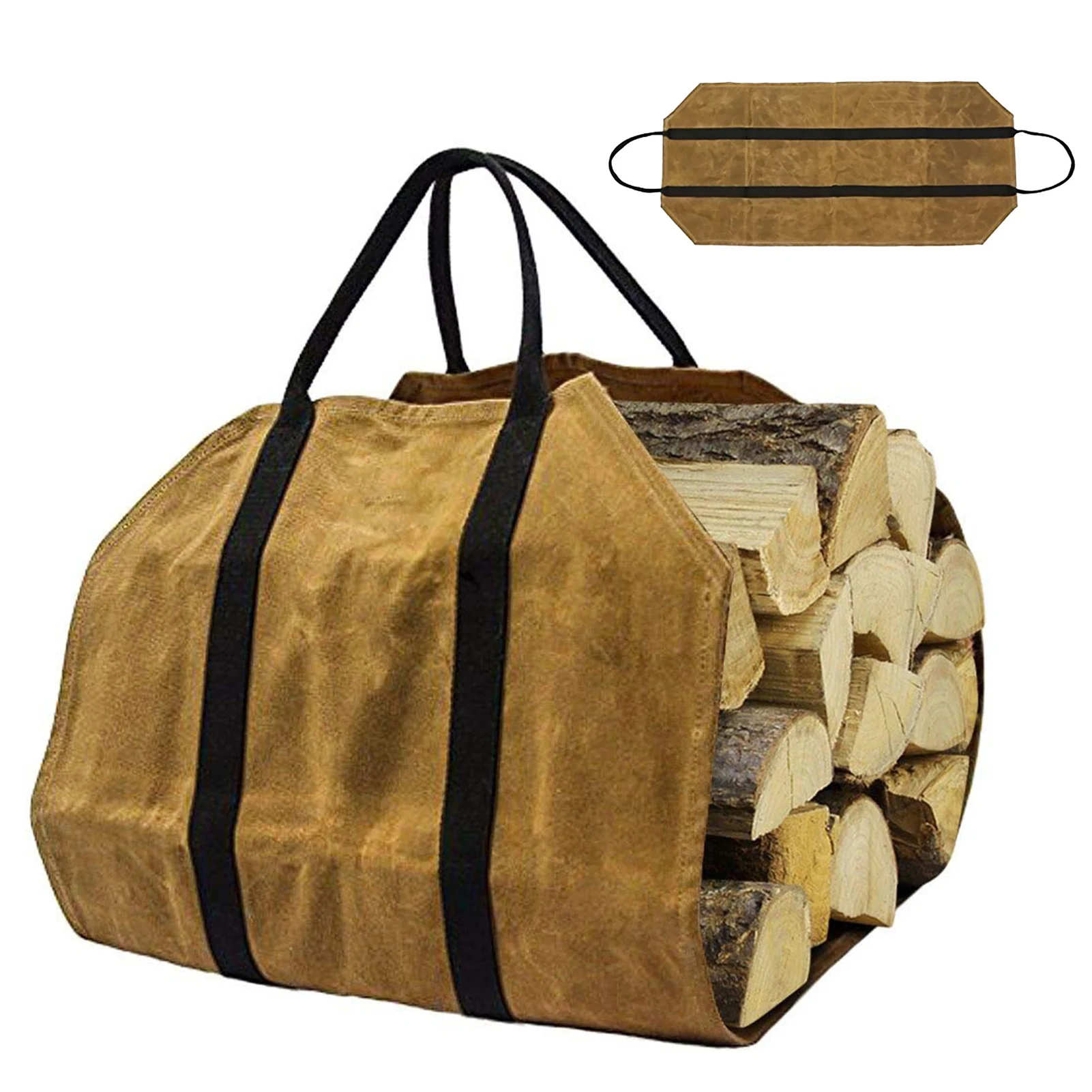

Canvas Tote Bag Canvas Firewood Carrier Durable Firewood Log Carrying Bags For Tools Picnics Cookware Camping Utensils Fire Wood