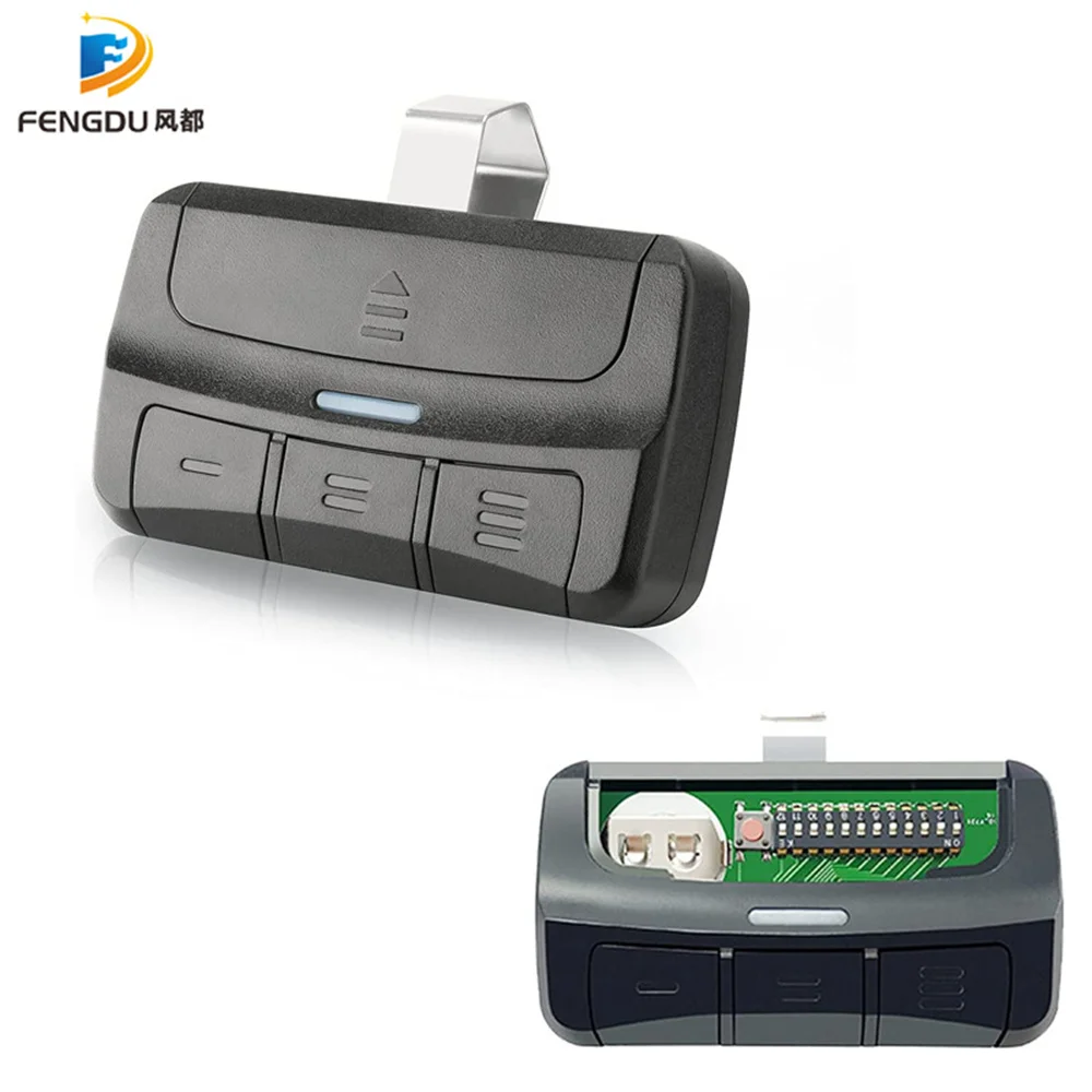 

Garage Remote Control Clone Multifrequency 287MHz-868MHz Garage Door Opener Gate Control 3 Buttons Includes Car Sun Visor Clip
