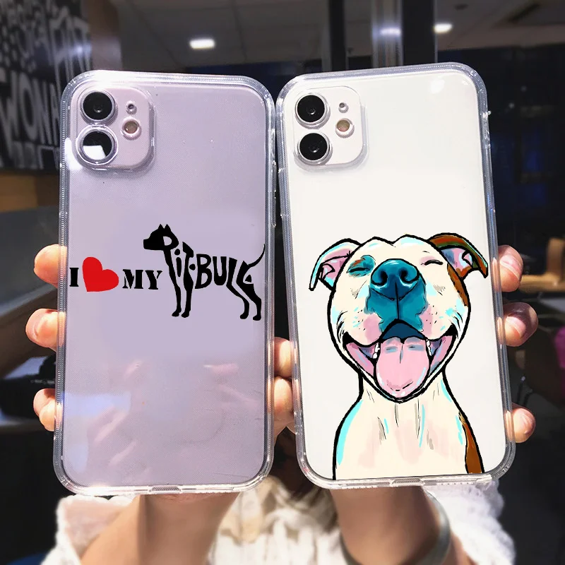 

Pit Bull Lovely Pet Dog Pitbull Phone Case For iPhone 13 12 Mini 11 Pro XS Max X XR 7 8 Plus