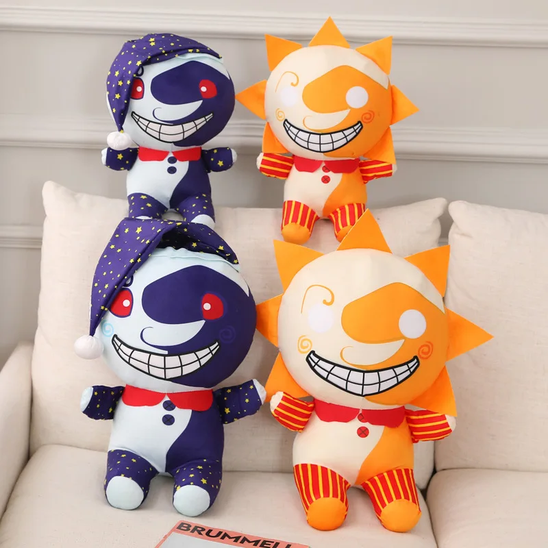 

New Fnaf Sundrop Plush Toy Moondrop BOSS Security Breach Sunrise 40cm Huggy Wuggy Stuffed Plush Toy Poppy For Kid Gift