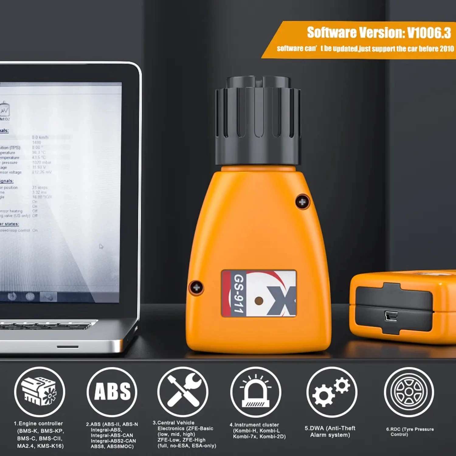 Диагностический сканер для автомобилей BMW версия 2010 GS911