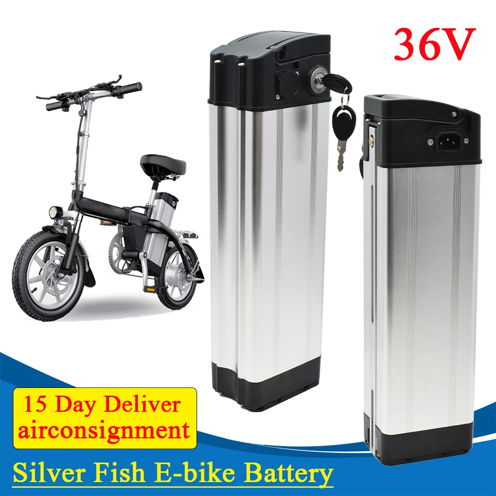 

36V 10AH 20AH Silver Fish Lithium Ebike Bateria Akku 500W 24V 36 V 15AH 30AH Li ion Electric Bike Bicycle 48V 18650 Battery Pack