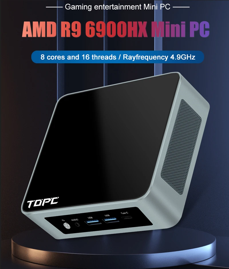 Мини-ПК AMD Ryzen 9 5900HX R7 7730U R5 7530U 2 * DDR4 NVMe 2xLAN Windows 11 Nuc Настольный ITX Компьютер WiFi6E Bluetooth5.2