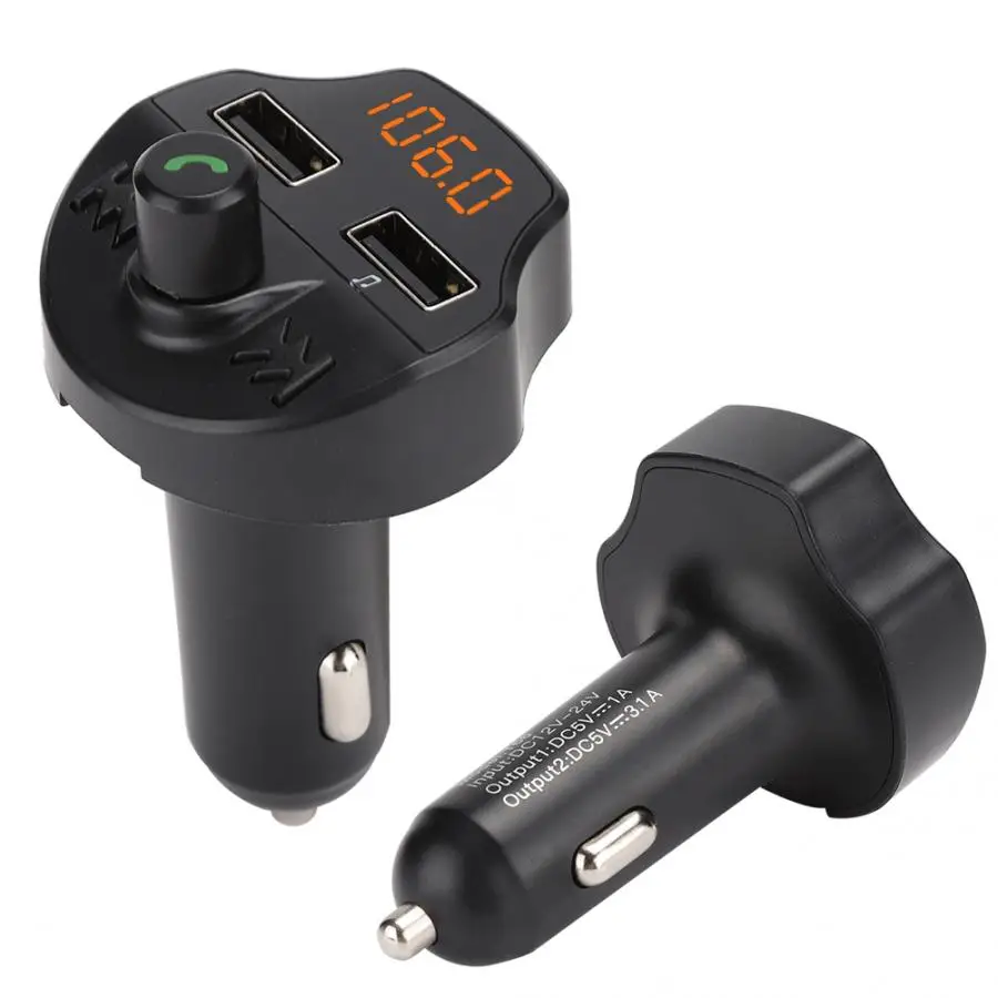 T66 Bluetooth-compatible 5.0 Car Music MP3 Player Audio FM Transmitter Modulator for Android/IOS Hifi | Электроника