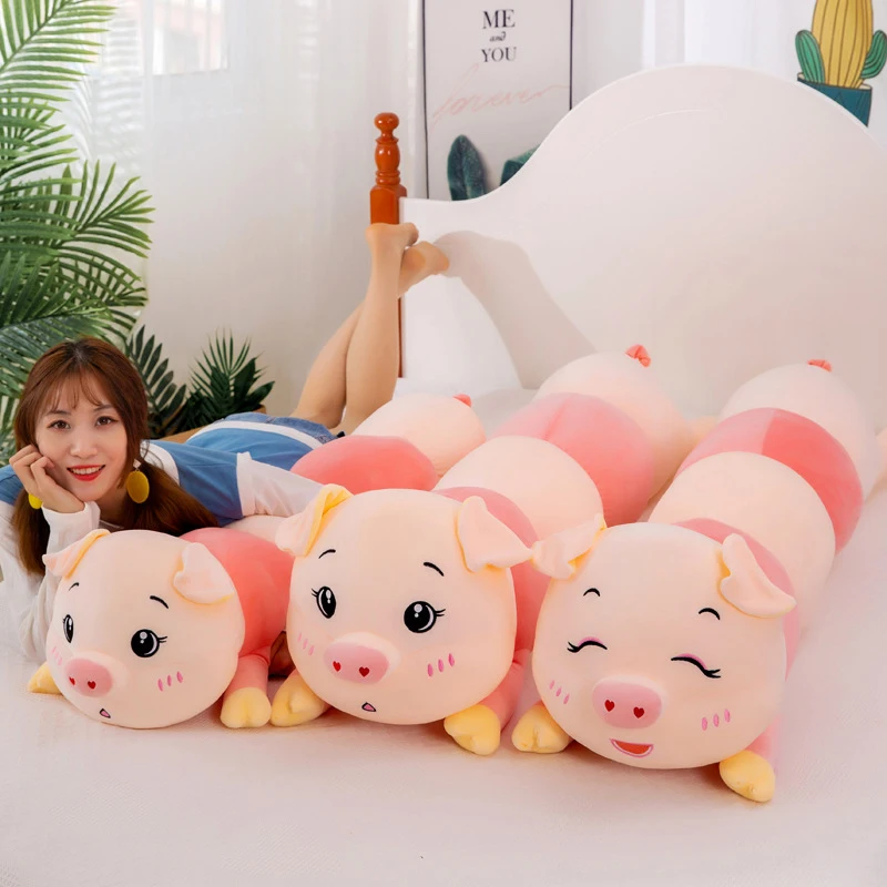 

Cute Huskies Plush Pillow Huggable Dinosaur Long Toy Soft Cartoon Animal Pig Stuffed Boyfriend Pillow Kids Girl Birthday Gift