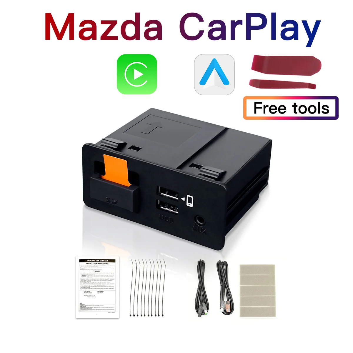 

CARABC-OEM Adapter Hub Retrofit для Mazda, Apple Carplay, Android Auto, se encaixa Mazda 2, 3, 6, CX3, CX5, CX9, MX5, Toyota, T