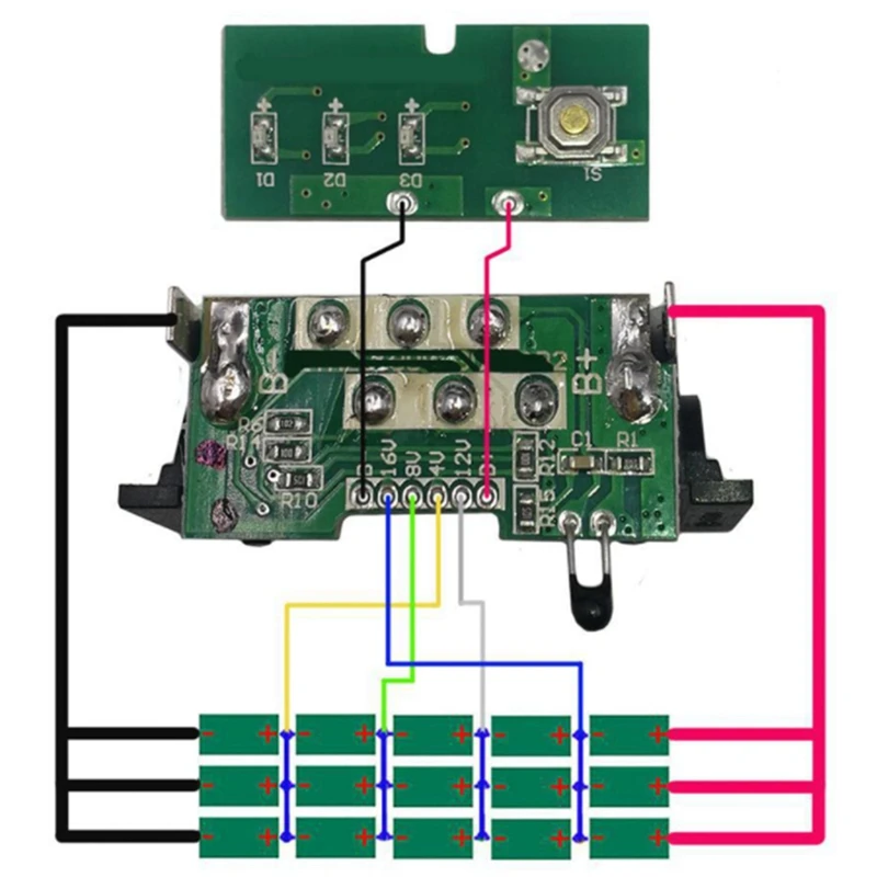 DCB200 литий-ионный аккумулятор BMS PCB зарядка защитная плата для DEWALT 20 В DCB201 DCB203 DCB204 18