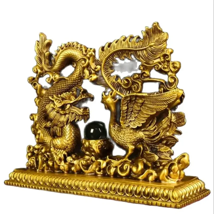 Metal Dragon and Phoenix Chengxiang Home Decoration Ornaments Decorative Office Cultural Creative