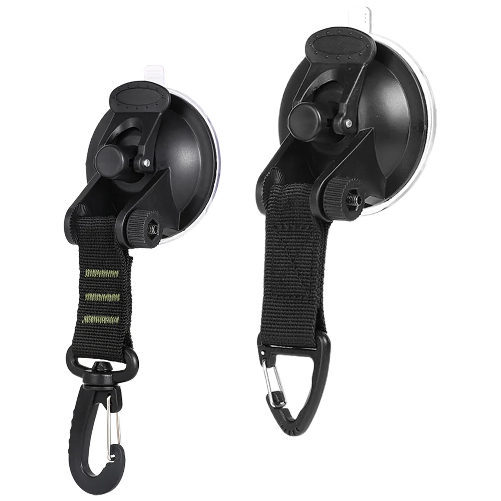 

2 Pcs Hooks For Outdoor Hookssss Coat Hanger Punch Free Pothook Car Window Cups Abs Outdoor Travel