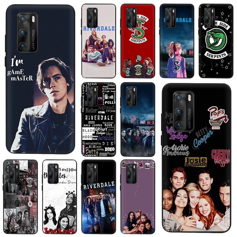 Для Huawei P50 P40 Lite P30 Pro P20 P10 P-Smart Z 2021 Riverdale черный чехол для телефона Y6 Y7 Y9 2019
