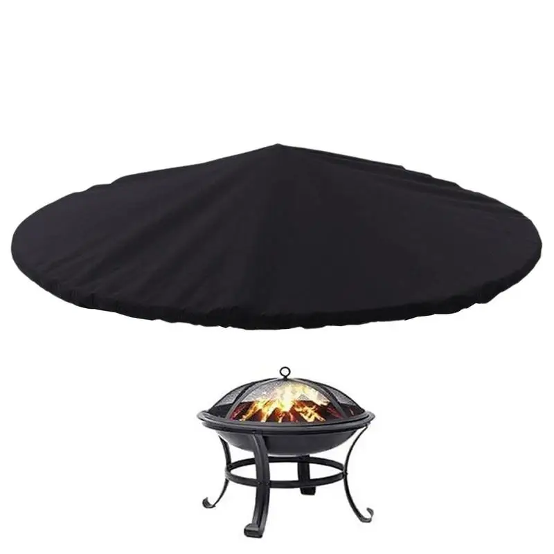 

Fire Pit Cover Waterproof Fire Pit Full Coverage Protector Dust Proof Weather Proof Outdoor Covers With Adjustable Buckle For