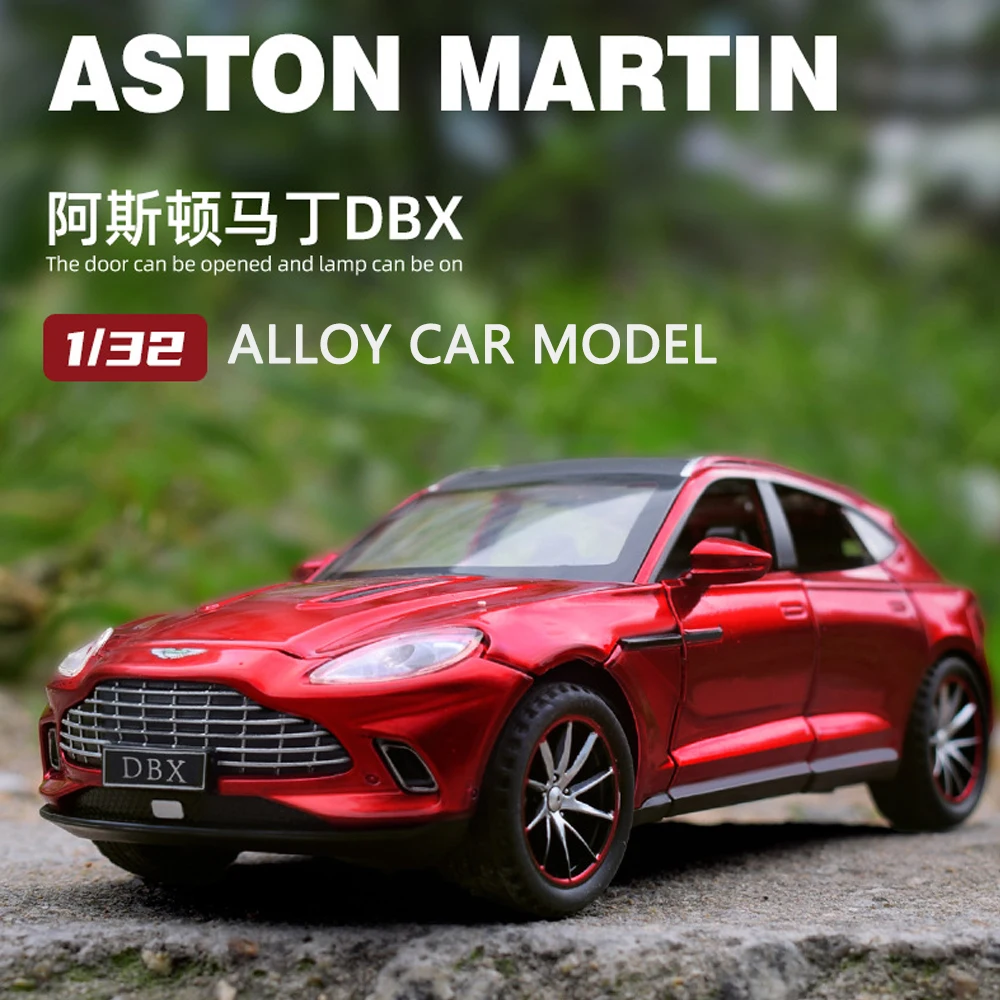

Модель автомобиля из сплава под давлением в масштабе 1:32 Aston-Martin DBX, роскошный внедорожник, металлический автомобиль, детская коллекционная и...