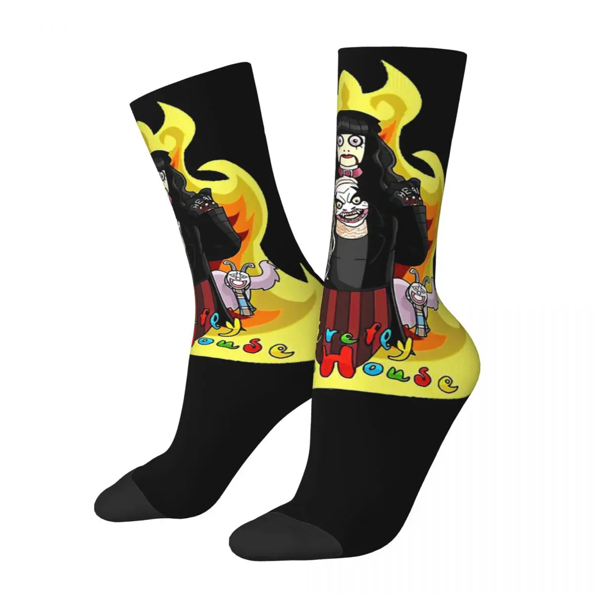 

Funny Crazy compression Sock for Men Best Hip Hop Harajuku Let Me In Horror Stories Happy Quality Pattern Printed Boys Crew Sock