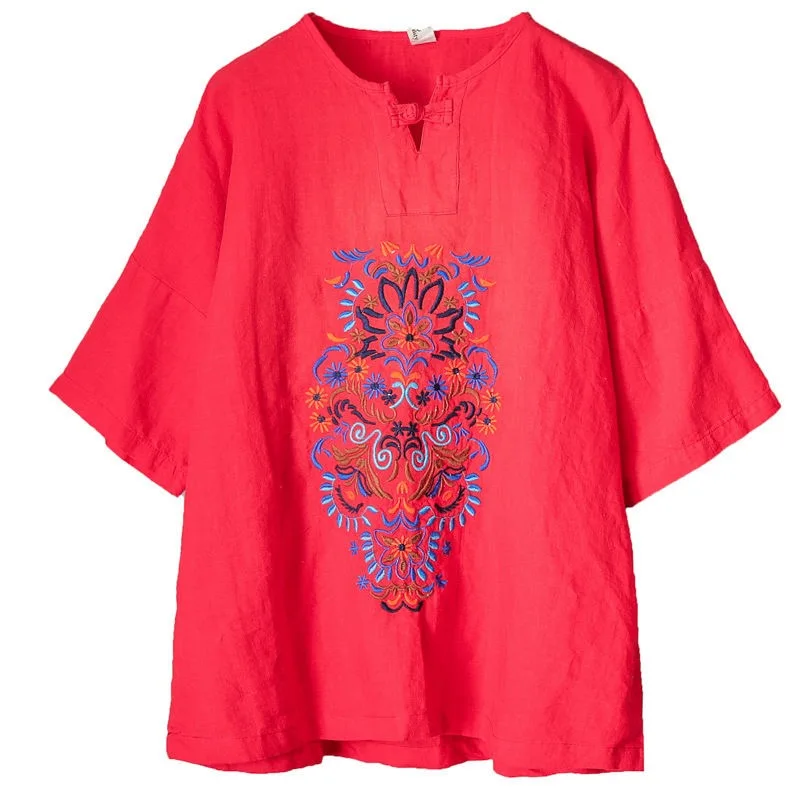 Женская винтажная рубашка в стиле бохо