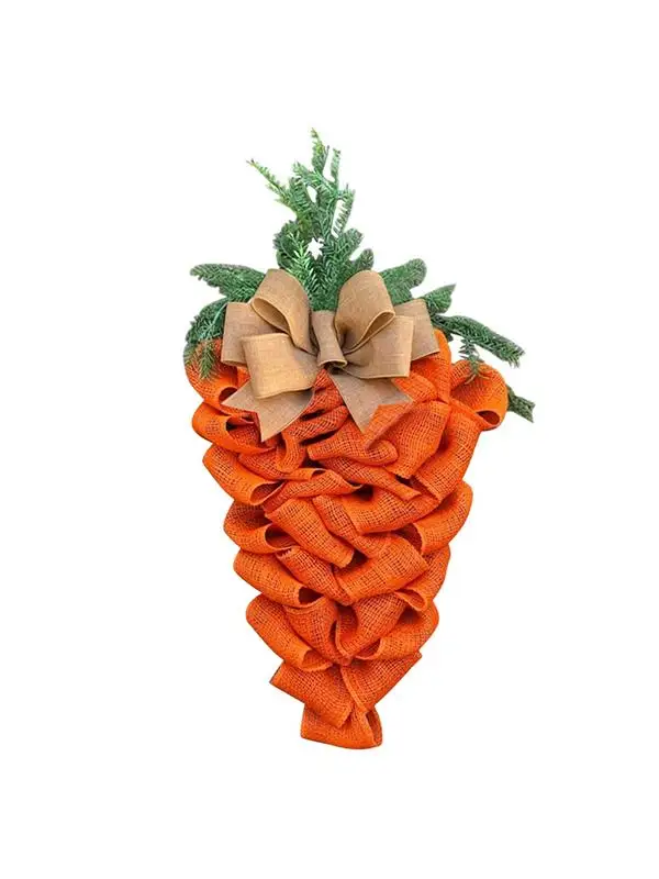 

Весенний венок, украшения для моркови, пасхальные венки для входной двери, Декоративная гирлянда для моркови, весенний сезон, украшение для входной двери