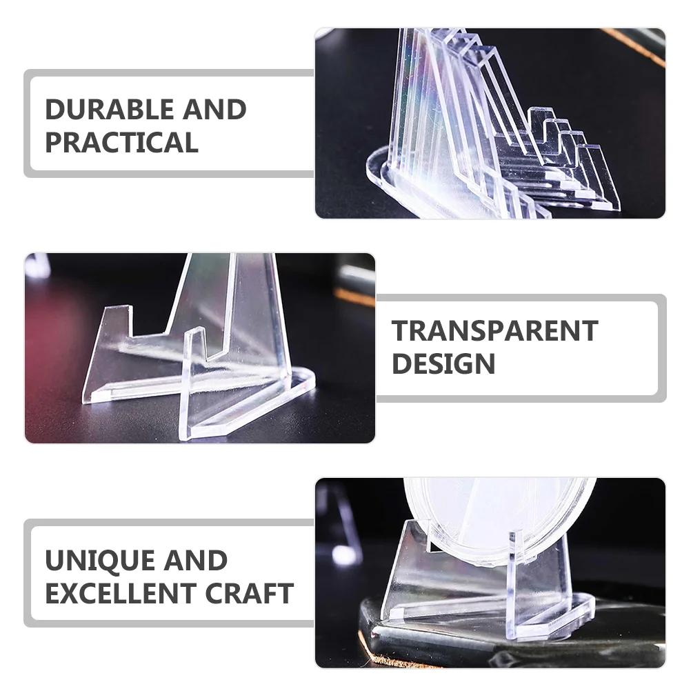 20 шт. подставки для дома держатель карт выставочный вызов монета прозрачный