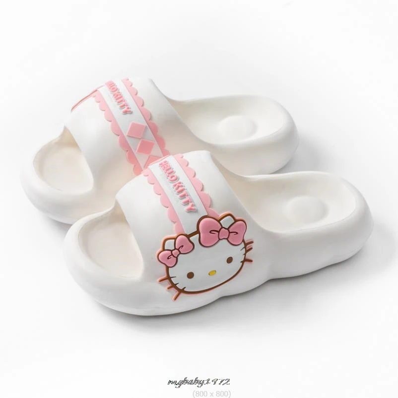 Фото Милые летние милые детские тапочки Kuromi Melody, детские домашние тапочки, непромокаемая дышащая нескользящая домашняя обувь для мальчиков и девочек №4