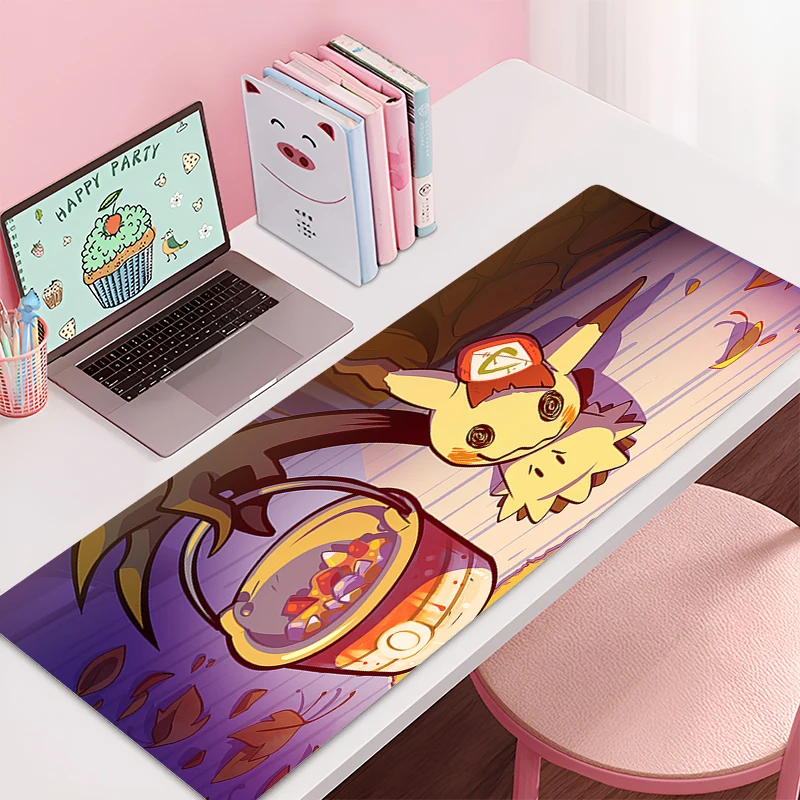 Фото Игровой коврик для мыши P-Pokemons M-Mimikyus офисный ковер коврики для мыши геймерские настольные аксессуары компьютерные большие настольные коврики ПК аниме коврик для мыши №2