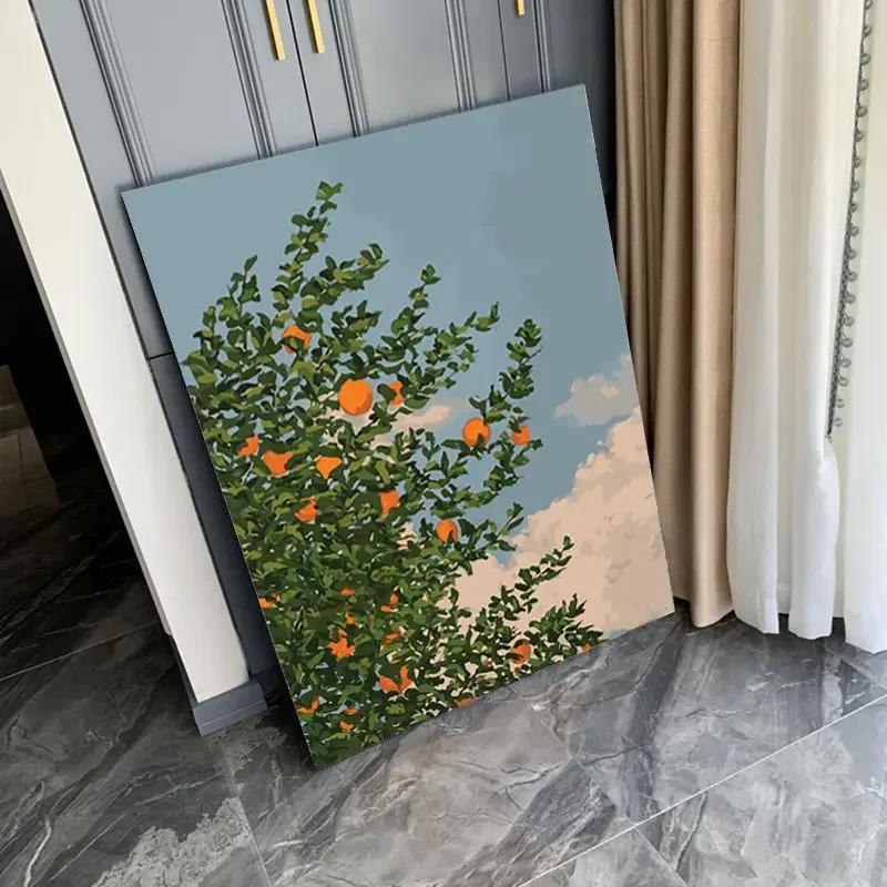 

0857120 Digital oil painting hand-colored oil paint bedroom decorative painting oil painting hanging painting