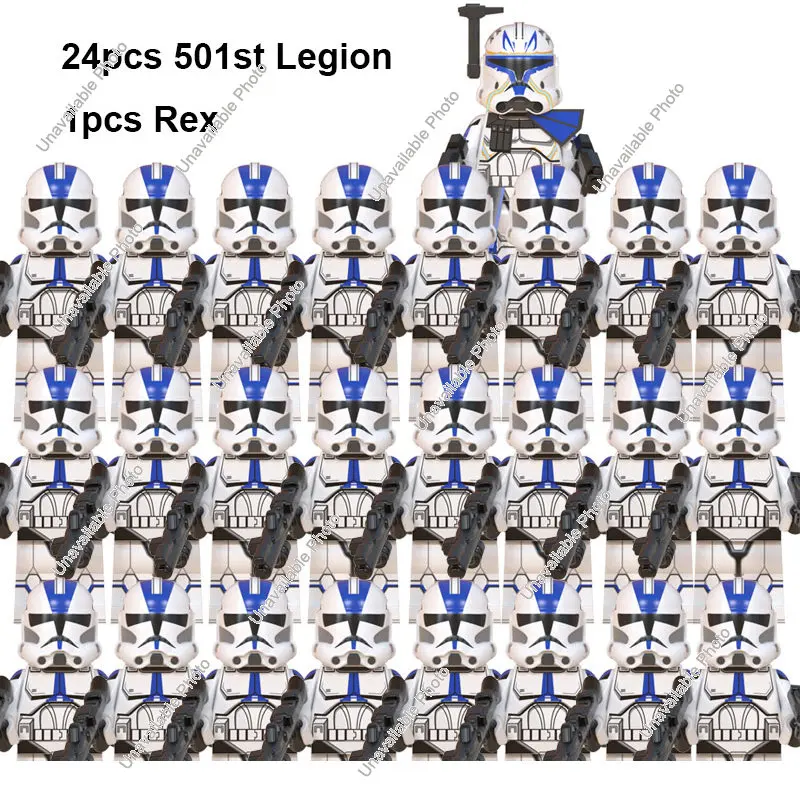 

Hasbro 25pcs 91st 501st Legion Clone Troopers Cunner 327th Star Corps Building Blocks Bricks Mini Action Figures Children Toys