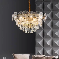 light luxury crystal chandelier post modern glass chandelier creative living room lamp dining room bedroom chandeliers